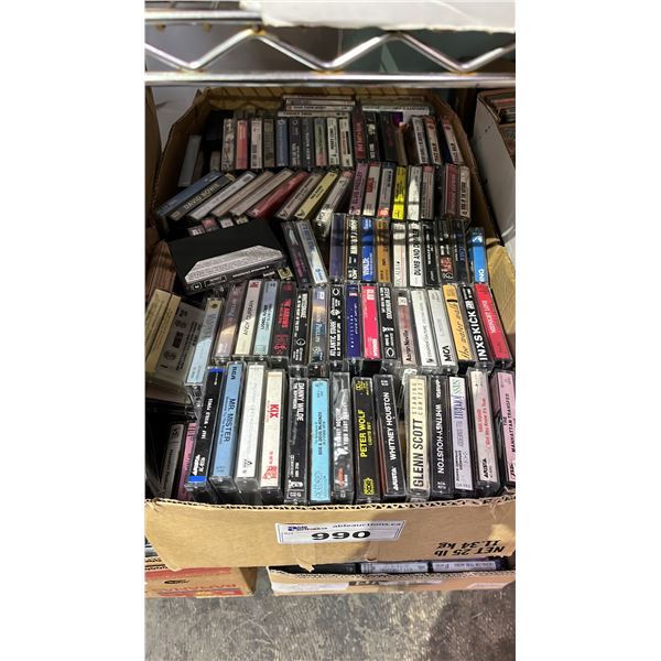 BOX OF ASSORTED CASSETTE TAPES