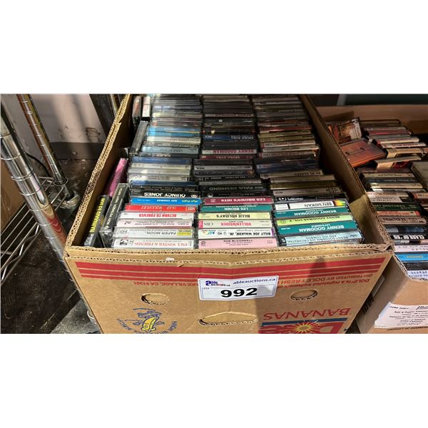 BOX OF ASSORTED CASSETTE TAPES