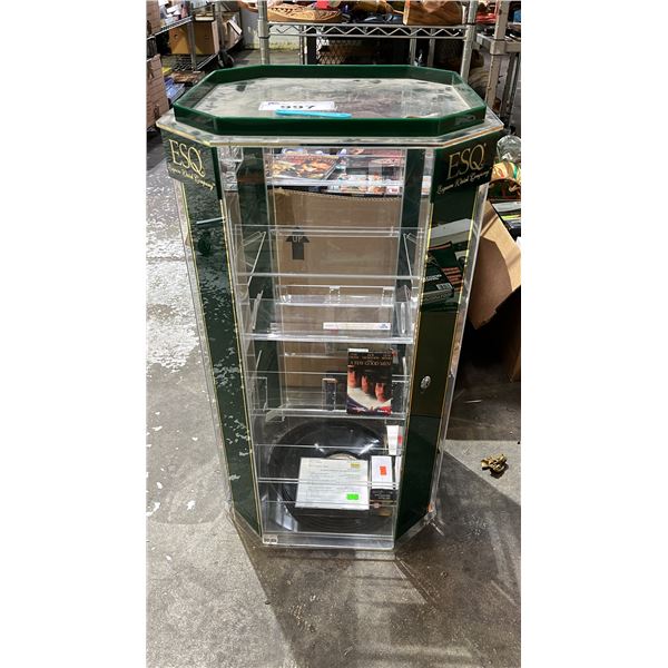 COUNTER-TOP ROTATING DISPLAY INCLUDING CONTENTS