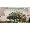 Image 4 : A FABRIC ART AND TWO CANVAS WALL ART