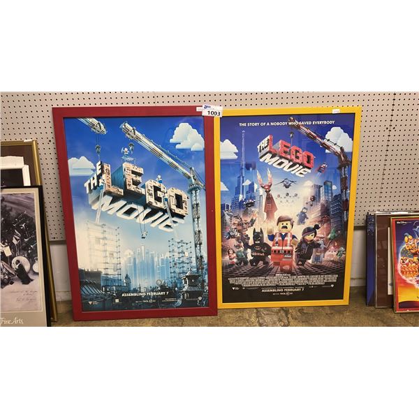 TWO FRAMED "THE LEGO MOVIE" POSTERS