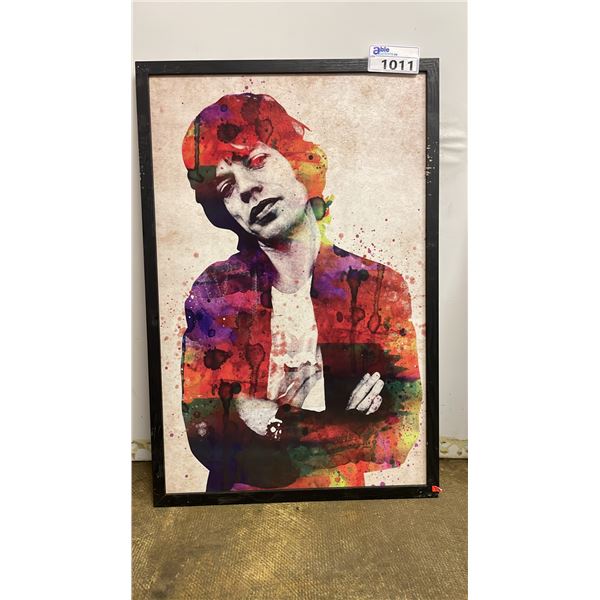 FRAMED MICK JAGGER PRINT