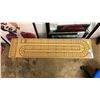 Image 2 : TRIPLE-TRACK FOLDING WOODEN CRIBBAGE BOARD
