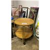 Image 2 : VINTAGE FOLDABLE WOODEN AND BRASS SERVING TROLLEY