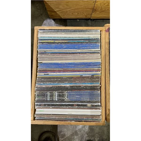 ROLLING BOX OF ASSORTED VINYL RECORDS