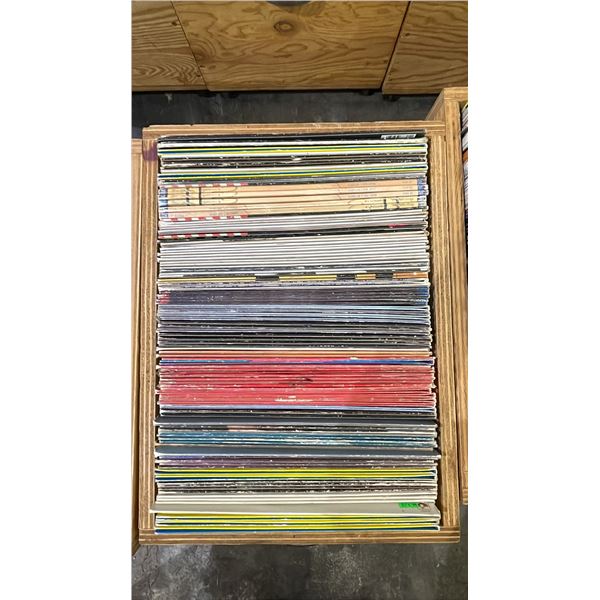 ROLLING BOX OF ASSORTED VINYL RECORDS