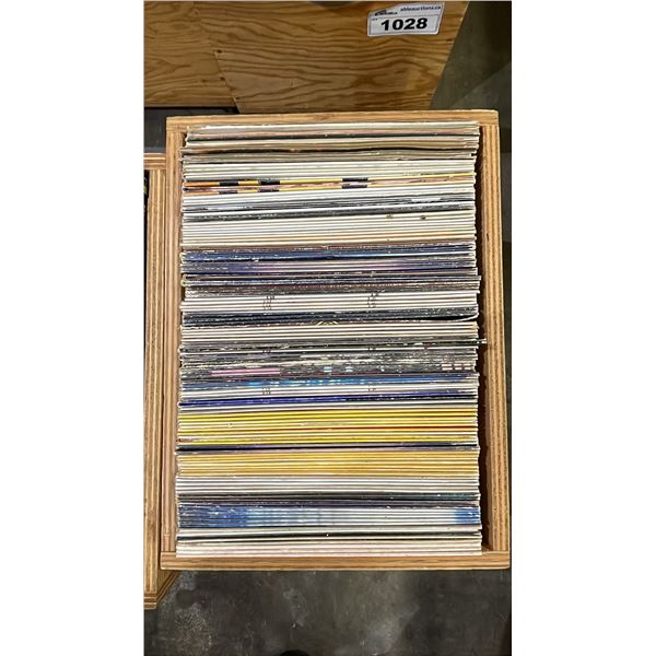ROLLING BOX OF ASSORTED VINYL RECORDS