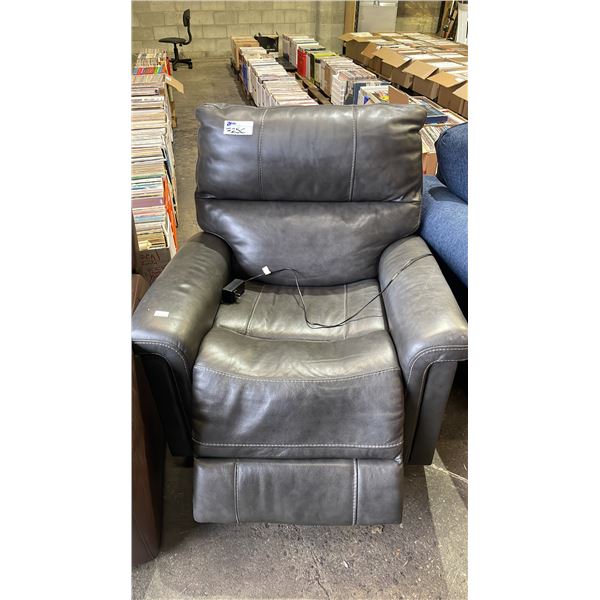 LEATHER LIKE POWER RECLINER WITH POWER CORD - *WORKING CONDITION UNKNOWN*