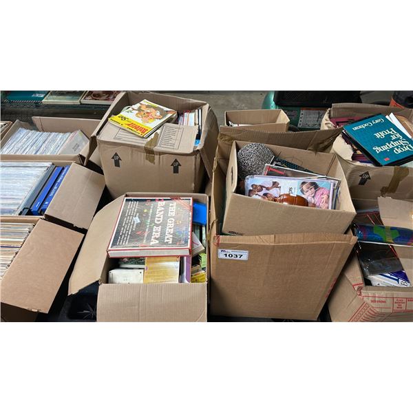 PALLET OF ASSORTED BOOKS, MAGAZINES, DVD'S AND MORE