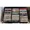 Image 3 : SHELF OF ASSORTED CASSETTE TAPES, CD'S AND A BOX OF EMPTY CASSETTE TAPES, CD CASES