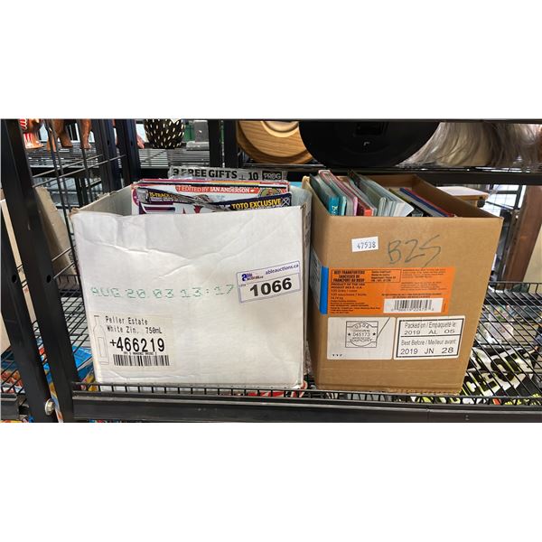 SHELF OF ASSORTED MAGAZINES AND BOOKS