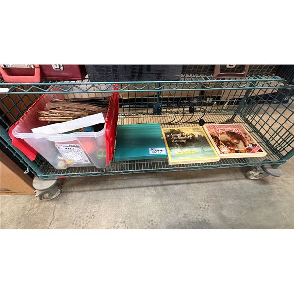 SHELF OF ASSORTED VINTAGE MAGAZINES, VINYL RECORDS AND MORE