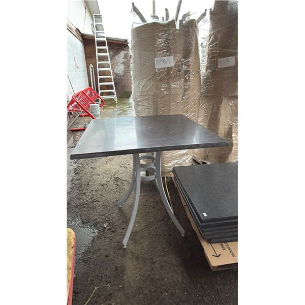 *NEW* RATANA SEATTLE BAR HEIGHT TABLE 36" X 36" WITH ALUMINUM BASE & GREY TOP (NO HARDWARE)