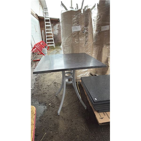 *NEW* RATANA SEATTLE BAR HEIGHT TABLE 36" X 36" WITH ALUMINUM BASE & GREY TOP (NO HARDWARE)