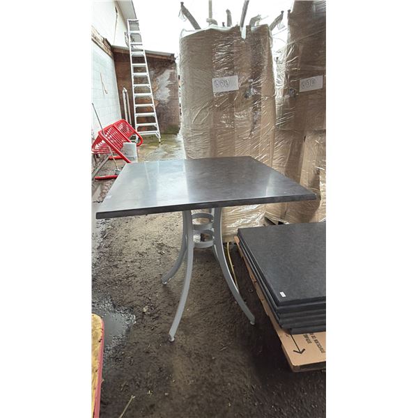 *NEW* RATANA SEATTLE BAR HEIGHT TABLE 36" X 36" WITH ALUMINUM BASE & GREY TOP (NO HARDWARE)