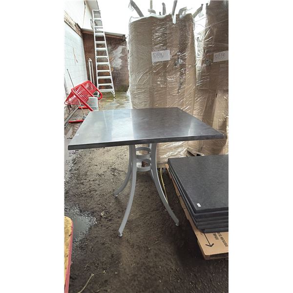 *NEW* RATANA SEATTLE BAR HEIGHT TABLE 36" X 36" WITH ALUMINUM BASE & DARK GREY TOP (NO HARDWARE)