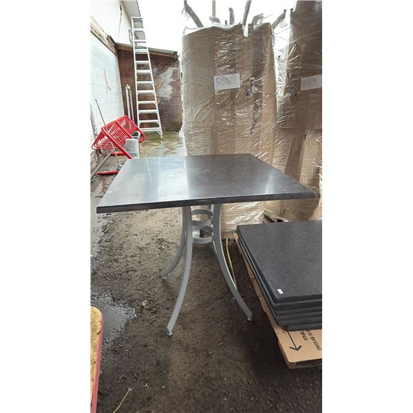*NEW* RATANA SEATTLE BAR HEIGHT TABLE 36" X 36" WITH ALUMINUM BASE & DARK GREY TOP (NO HARDWARE)