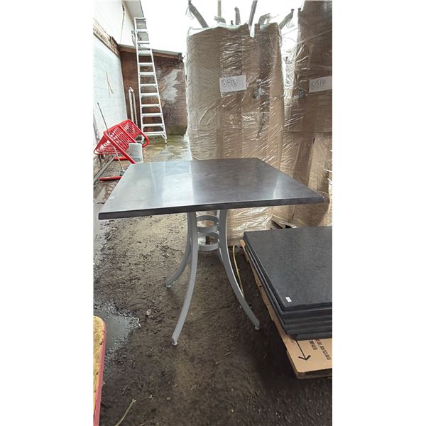 *NEW* RATANA SEATTLE BAR HEIGHT TABLE 36" X 36" WITH ALUMINUM BASE & DARK GREY TOP (NO HARDWARE)