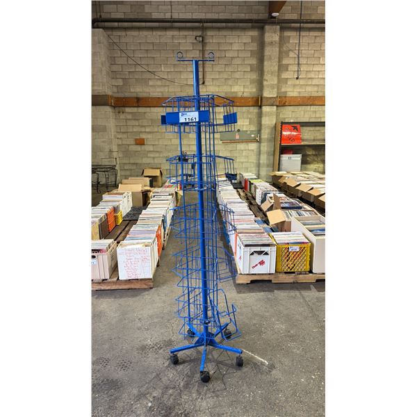 METAL ROTATING RETAIL DISPLAY RACK: 77"T X 17"W