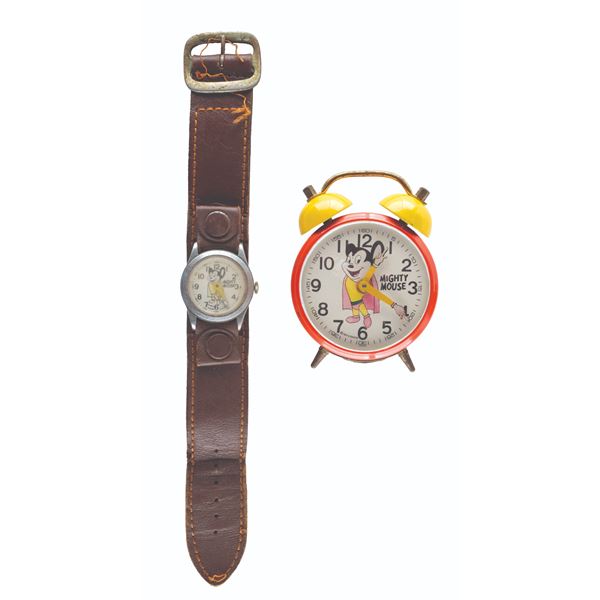 A Mighty Mouse Alarm Clock & Watch.
