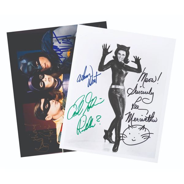 A Pair of Multi-Signed Batman 1966 Publicity Photos.