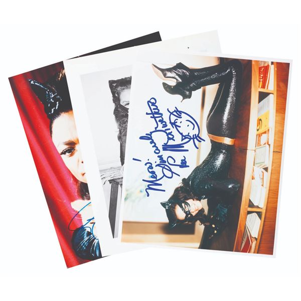 Signed Photos from All Three 1966 "Batman" Catwoman Actresses.