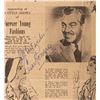 Image 2 : A Cesar Romero Signed Newspaper Clipping.