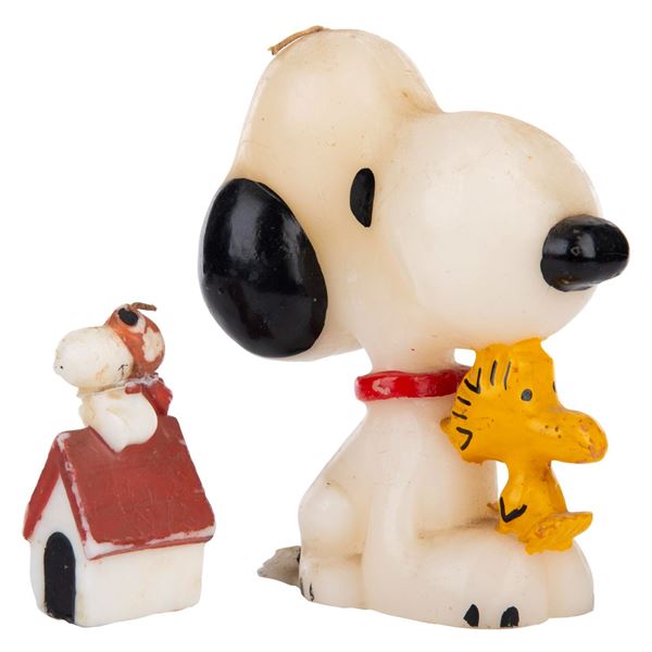 A Pair of Snoopy Candles.