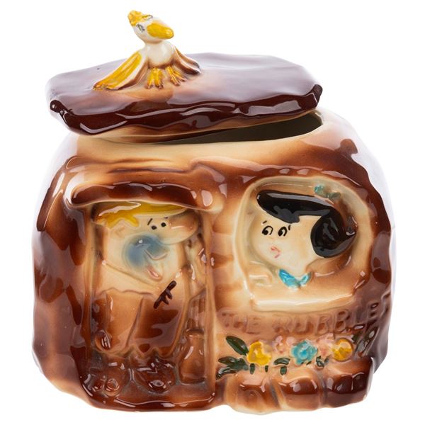 A Ceramic Betty and Barney "The Flintstones" Cookie Jar.