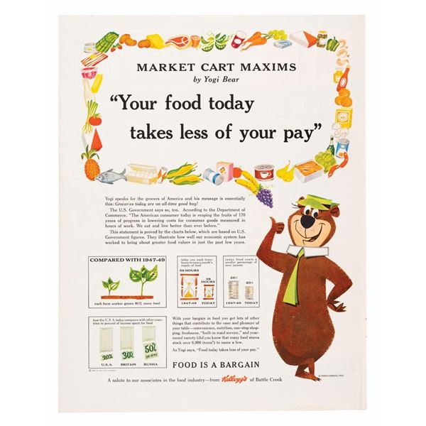 A 1962 Yogi Bear Kellogg's Ad.