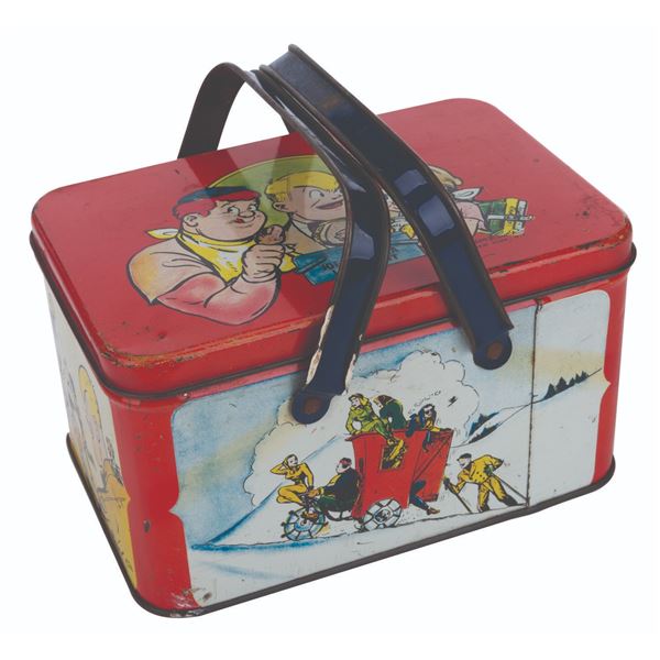 A Tin Joe Palooka Lunch Pail.