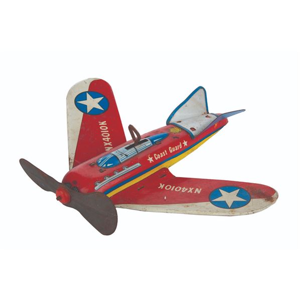 A Coast Guard Plane Wind-Up Toy by Ohio Art.