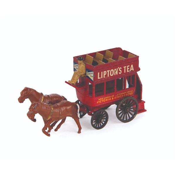 A Lipton's Tea Horse Bus Matchbox Toy by Lesney.