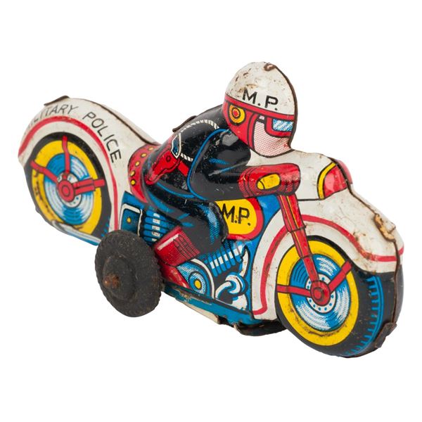 A Military Police Motorcycle Toy by Modern Toys.