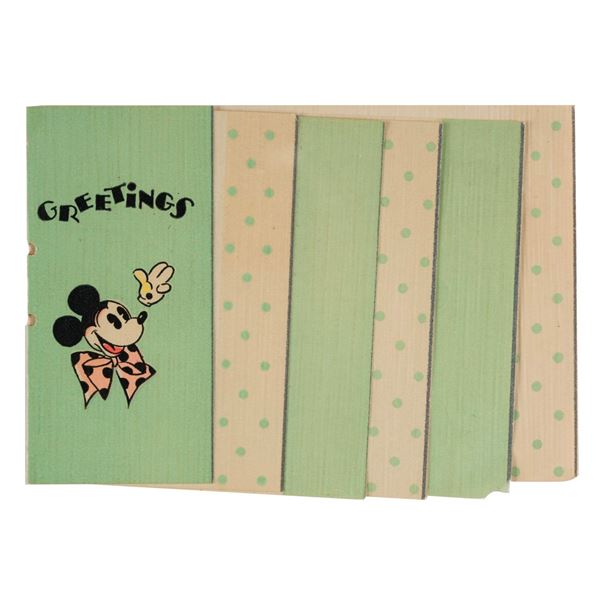 A 1930s Hall Bros. Mickey Mouse Birthday Card.