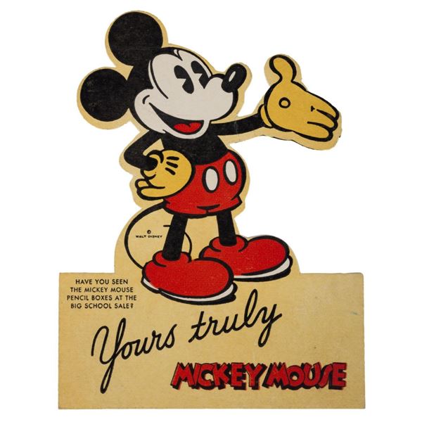 A Yours Truly Mickey Mouse Book Marker.