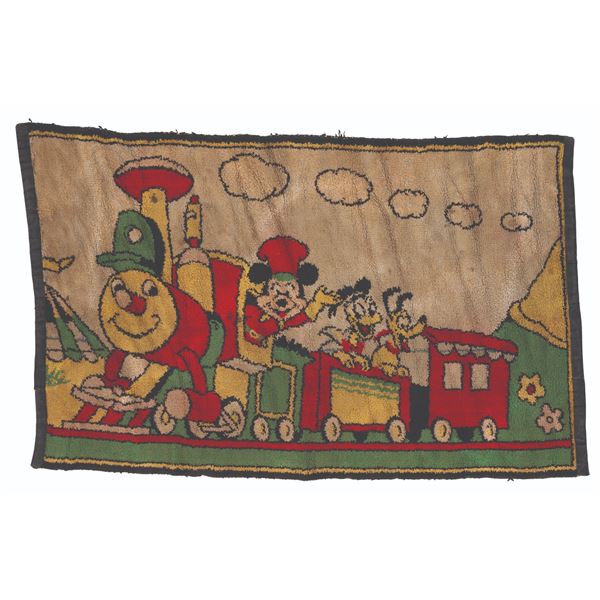 A 1950s Mickey and Casey Junior Rug.