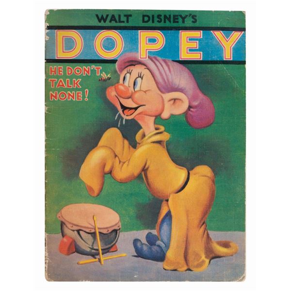 A Walt Disney's Dopey Linen-Like Book.