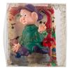 Image 1 : A Dopey Hand-Painted Toy and Handkerchief.