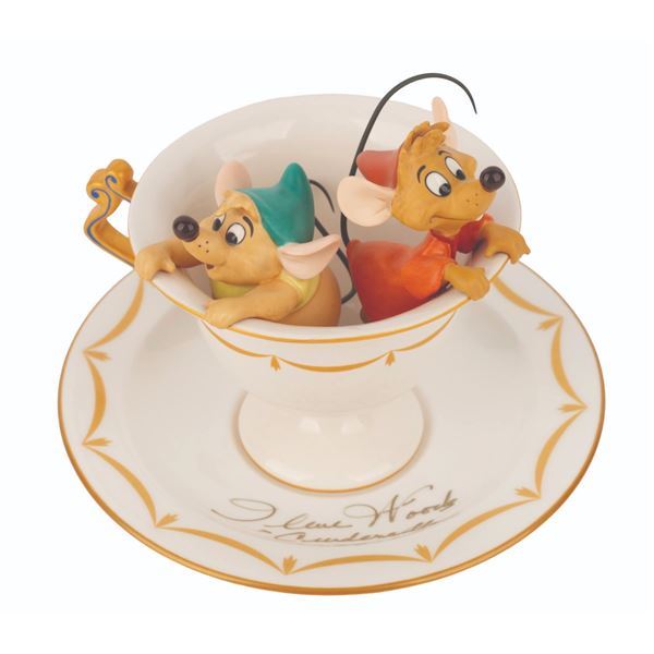 A WDCC "Tea for Two" Figure with Ilene Woods Signed Saucer.