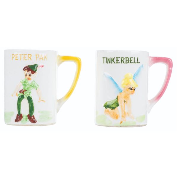 A Pair of Peter Pan and Tinker Bell Mugs.