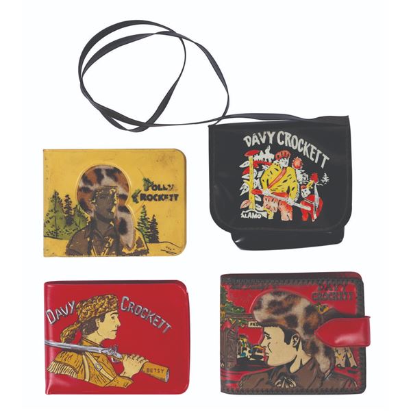 Collection of 4 Davy & Polly Crockett Wallets & Purse.