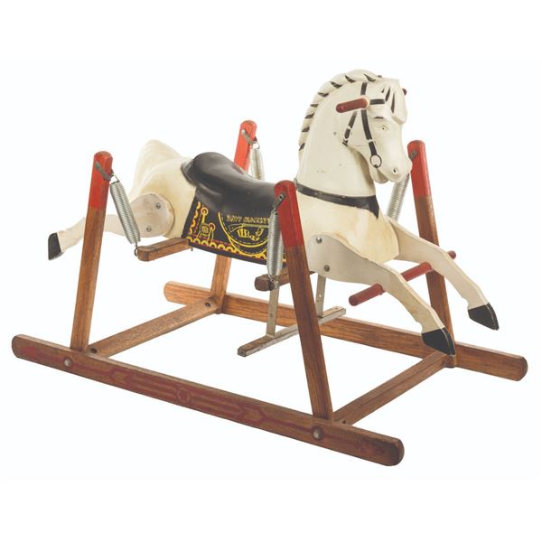 A Davy Crockett Rocking Spring Horse by Rich Toys.