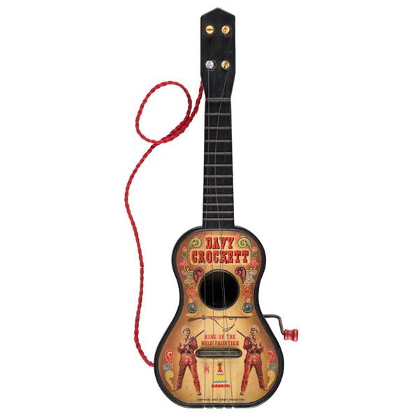 A Davy Crockett Toy Guitar.