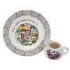 Image 1 : A Davy Crockett Birthplace Plate & Creamer.
