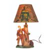 Image 1 : A Davy Crockett Figural Lamp with Shade.