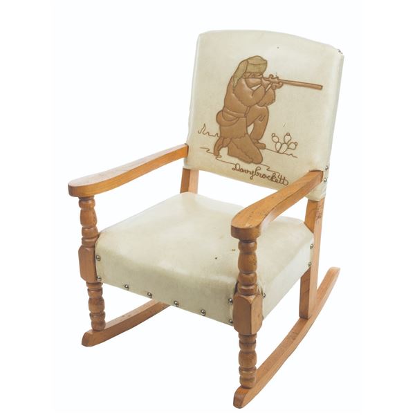 A Davy Crockett Child's Rocking Chair.