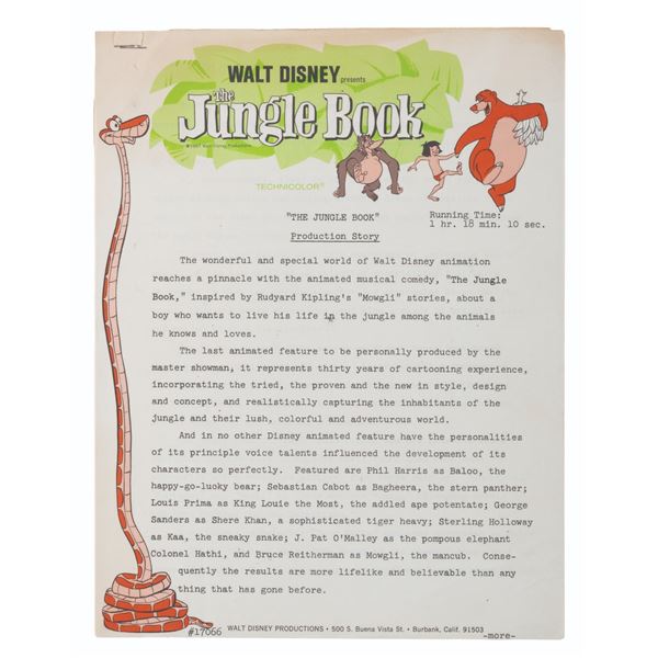 A 1967 The Jungle Book Production Story.