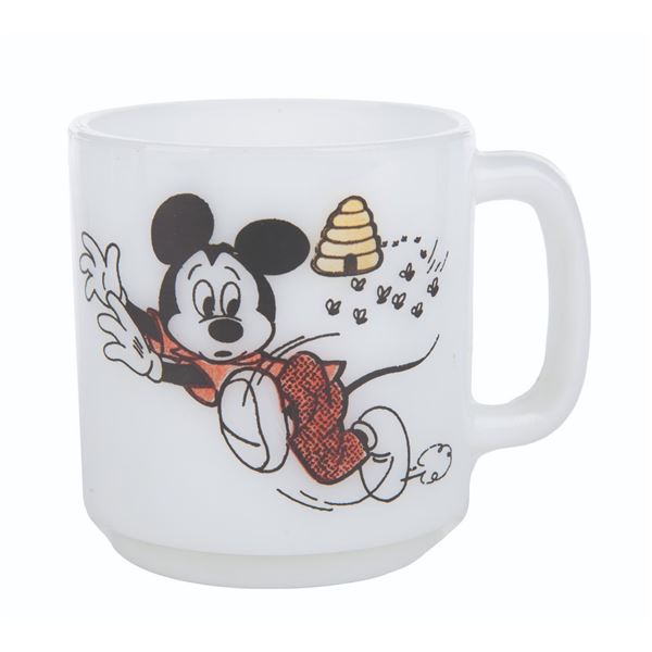 A Milkglass Mickey Mouse Club Mug.