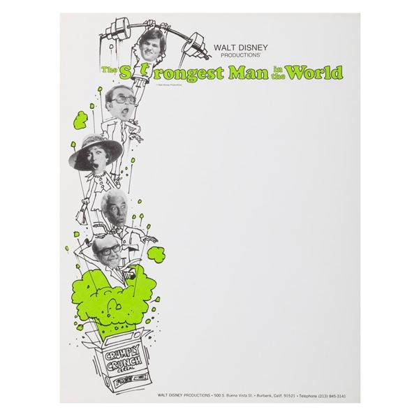 A Sheet of "The Strongest Man in the World" Stationery.